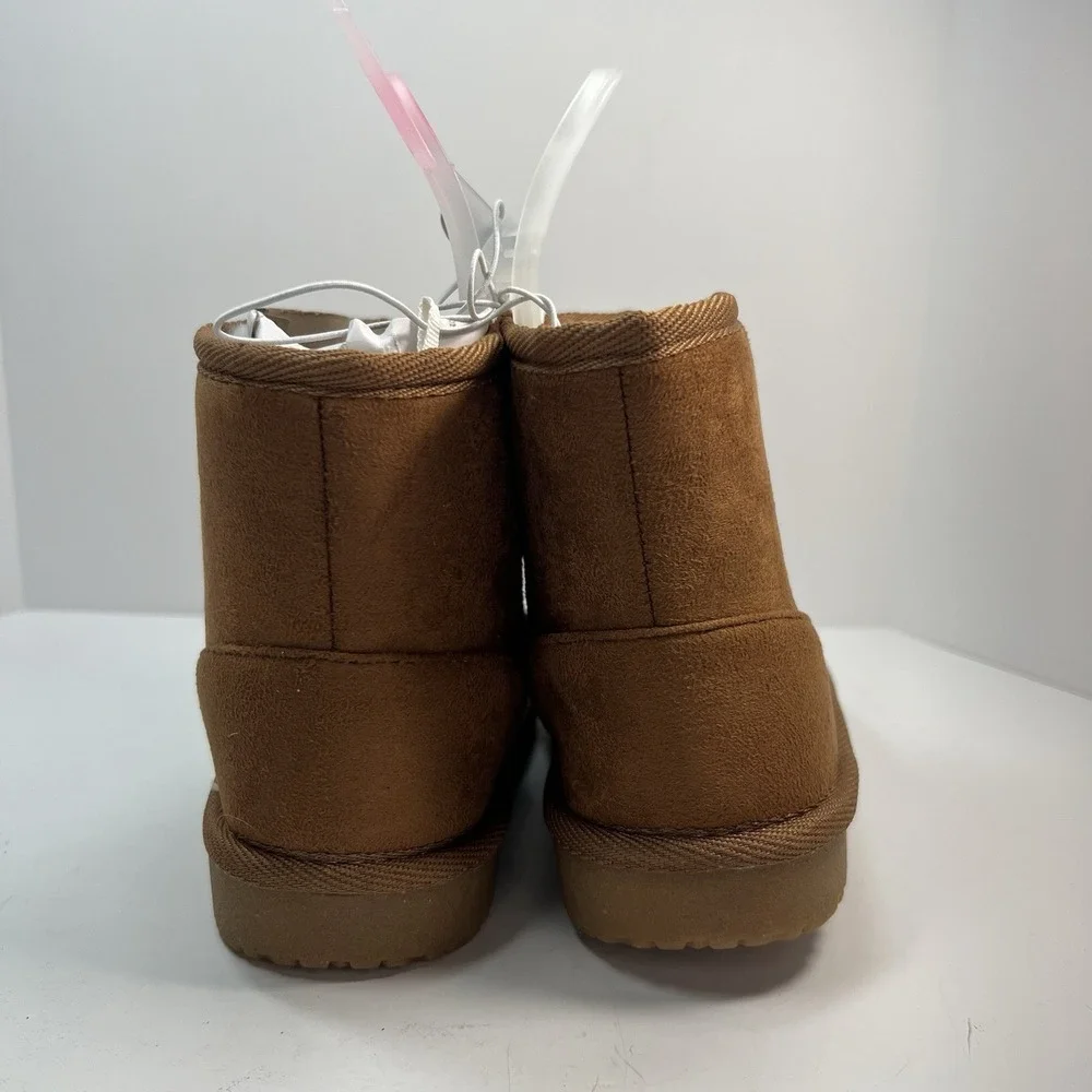 The Children's Place Faux Suede Boots Toddler 10 Tan New Faux Fur Lined 3048978